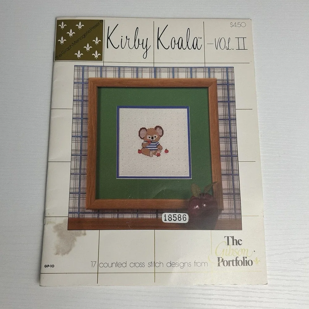 Vintage Kirby Koala Cross Stitch Pattern Book Vol. 2 , 17 Counted Designs
